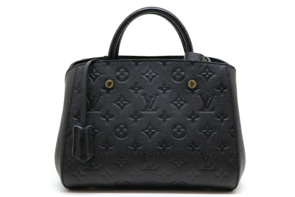LOUIS VUITTON Bag Montaigne Handbag Shoulder Mono Empreinte Noir Black